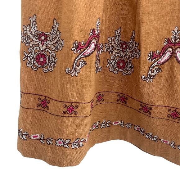 By Anthropologie Meghan Embroidered Mini Skirt Womens Size 12 - Picture 3 of 10